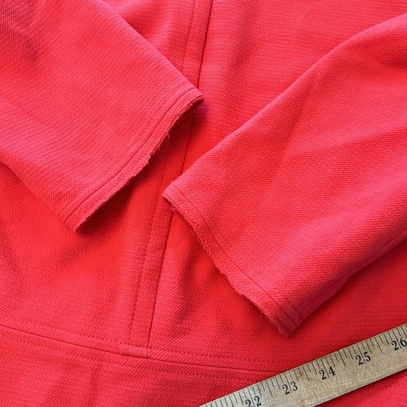 Soft red J. Crew Dress business casual size 8 3/4 sleeve Gold back zipper - Picture 8 of 8